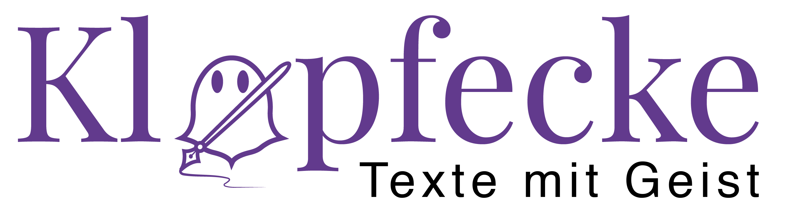 Logo von Klopfecke - Texte mit Geist